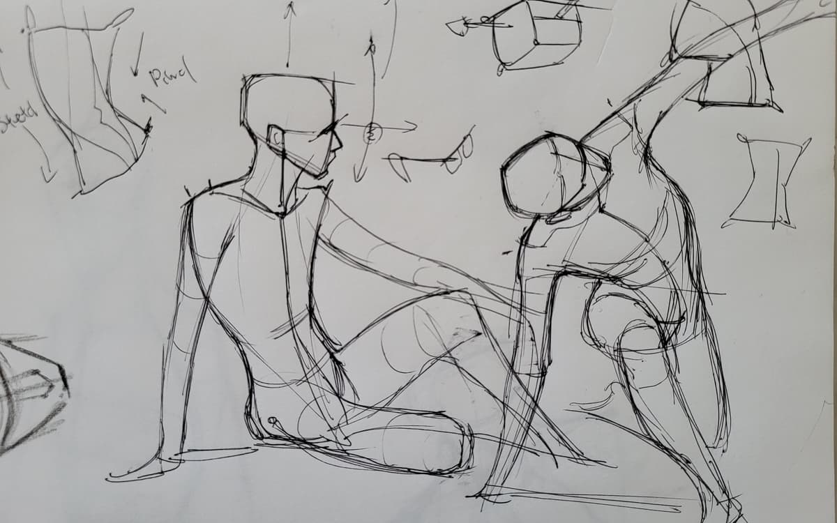 Stage de dessin du corps humain (formes de bases) avec modèle vivant