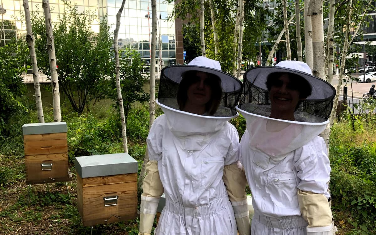 Visite du rucher du Parc André-Citroën