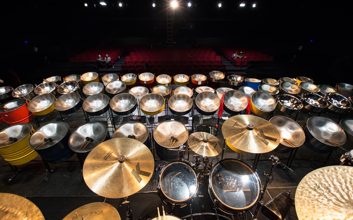 Concert des steelbands traditionnels Pan Arc en Ciel du conservatoire d'Achères et Kaducia de Conflans Ste Honorine