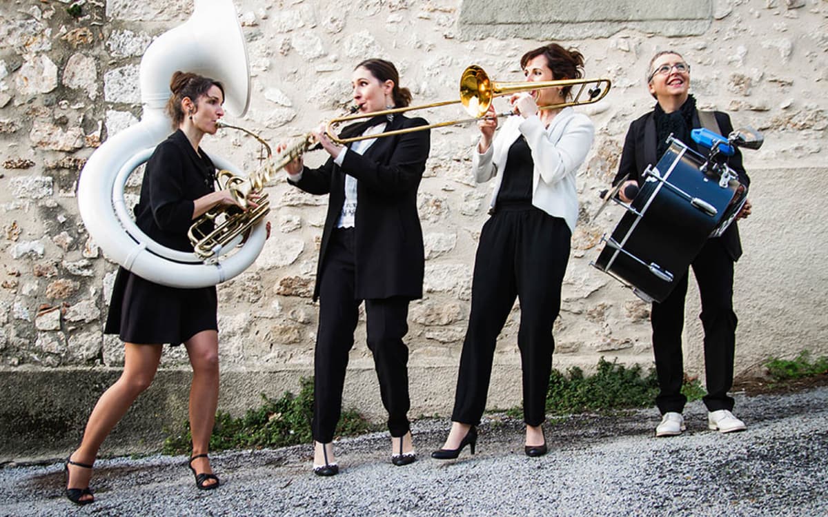 concert du Wonder Brass Quartet - parvis du 148