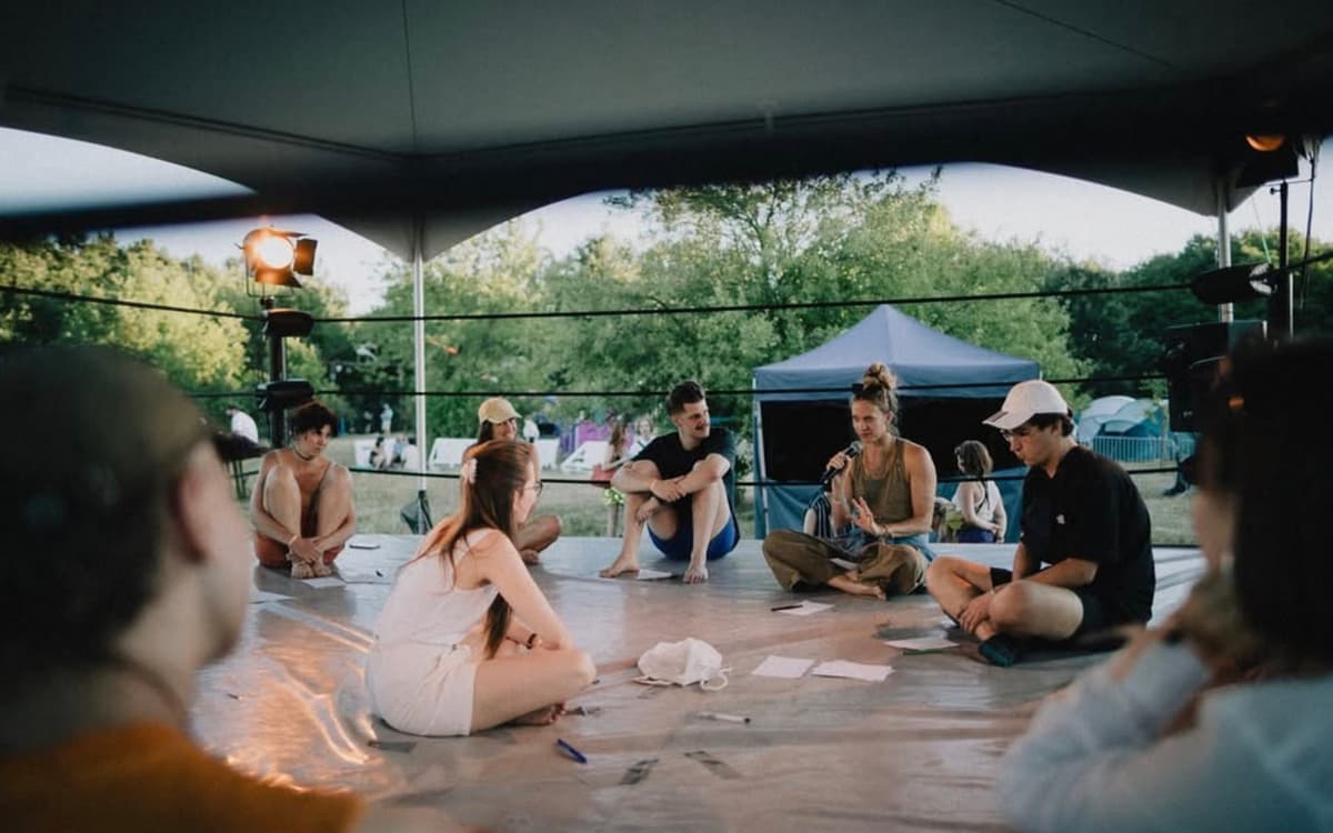 Atelier d'écriture au théâtre plein air du parc de choisy