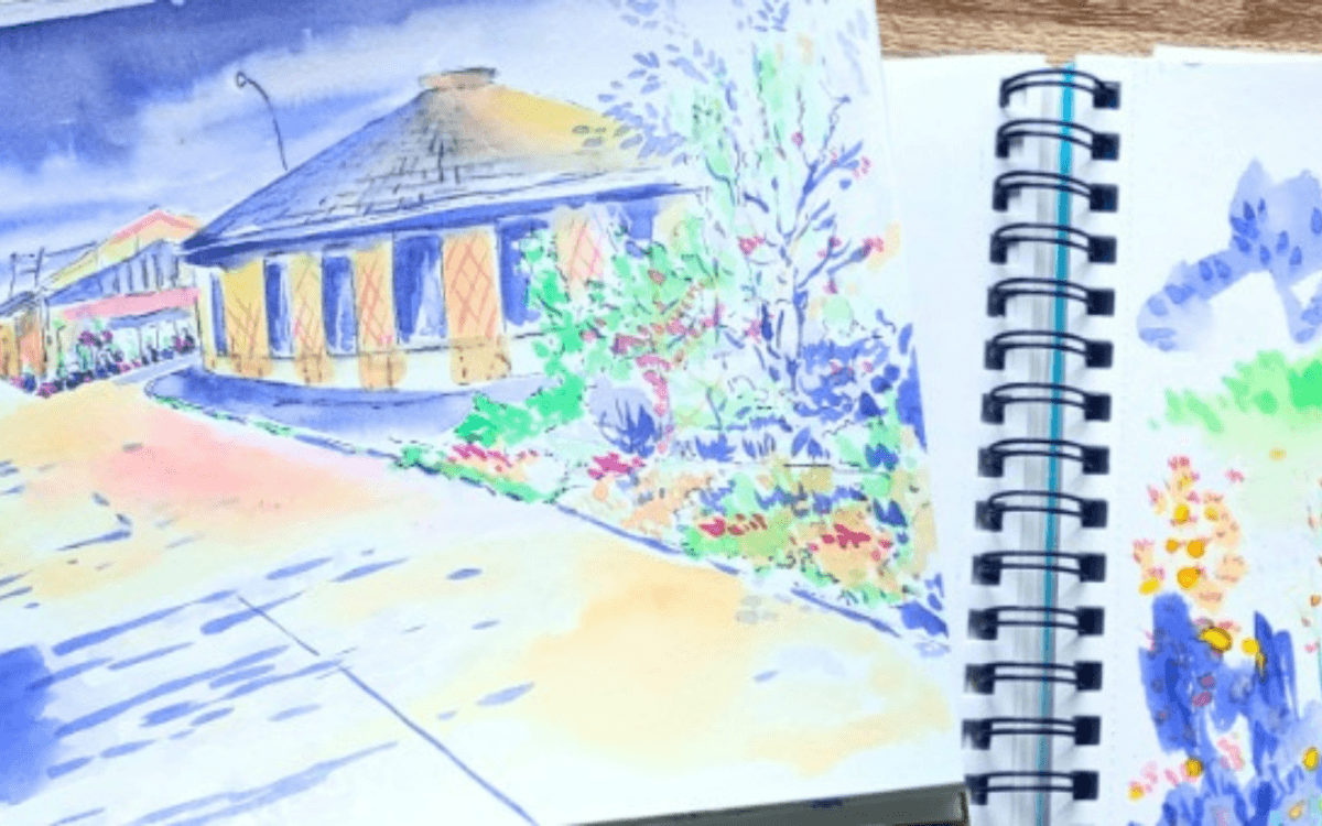 Initiation et pratique : Encres végétales et Aquarelle en plein air