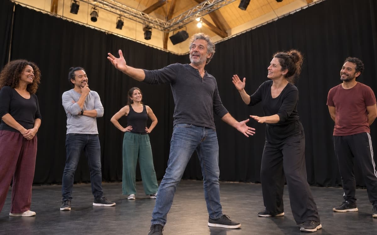 Stage de théâtre : bonimenteur et Monsieur Loyal