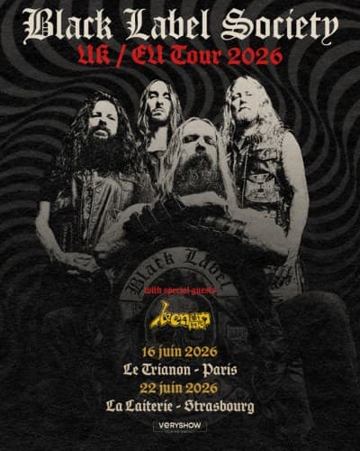 BLACK LABEL SOCIETY en concert à Paris (LE TRIANON) – 16 juin 2026